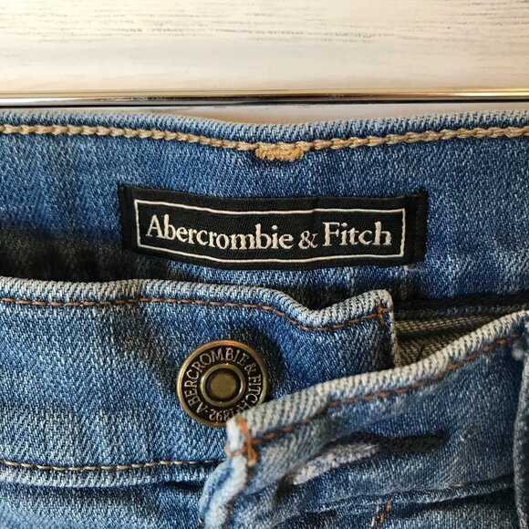 Abercrombie & Fitch Shorts Womens Size 25 Denim Distressed Cotton Blend Cut Off - Picture 2 of 14